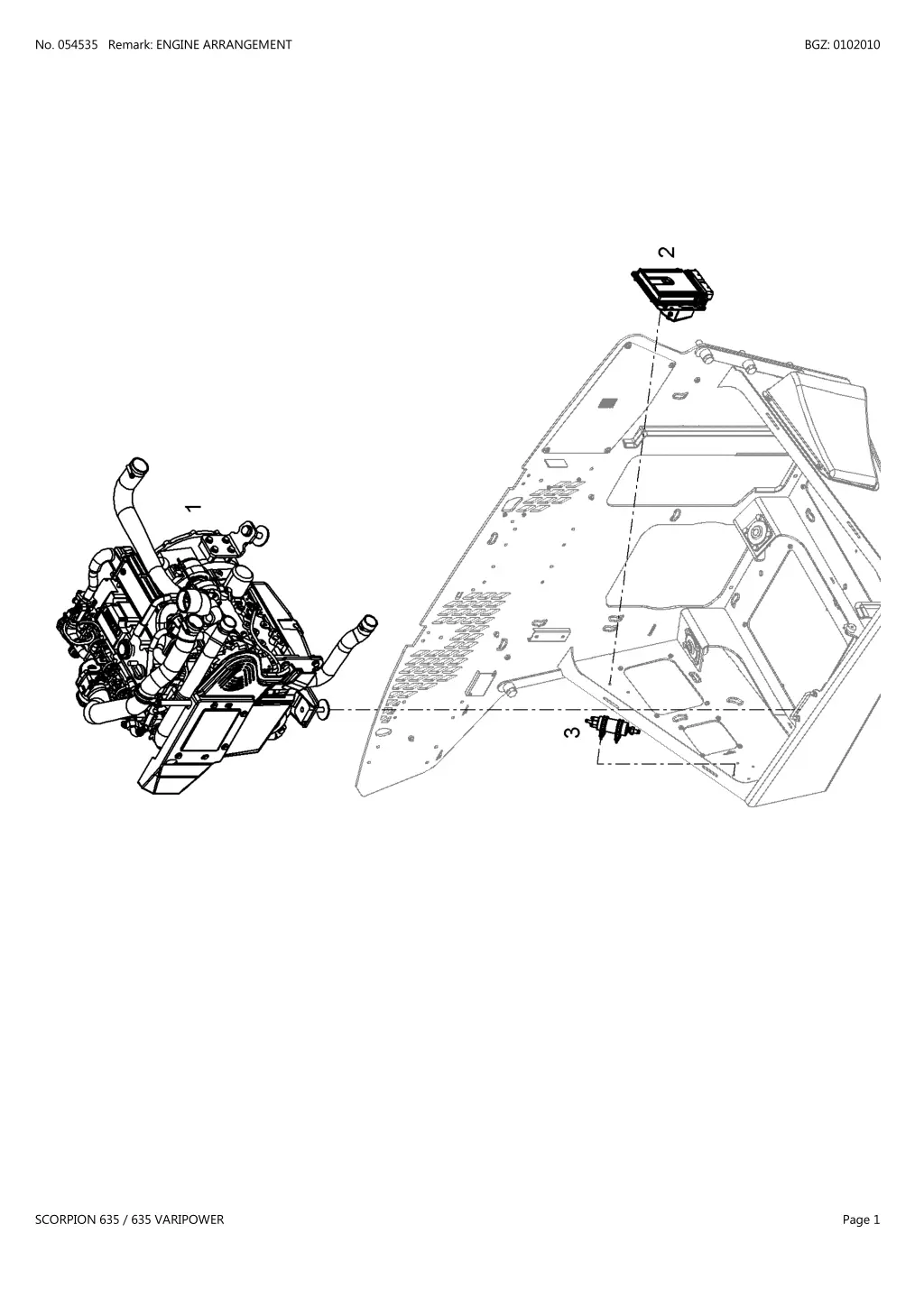 no 054535 remark engine arrangement