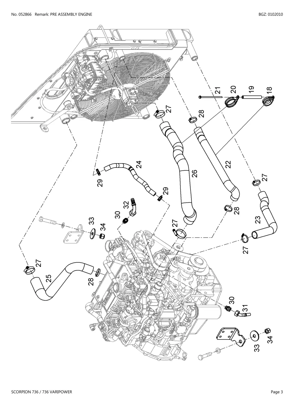 no 052866 remark pre assembly engine 2