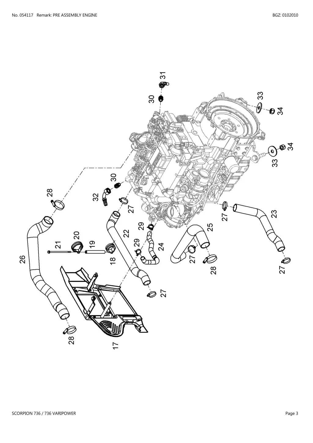 no 054117 remark pre assembly engine 2