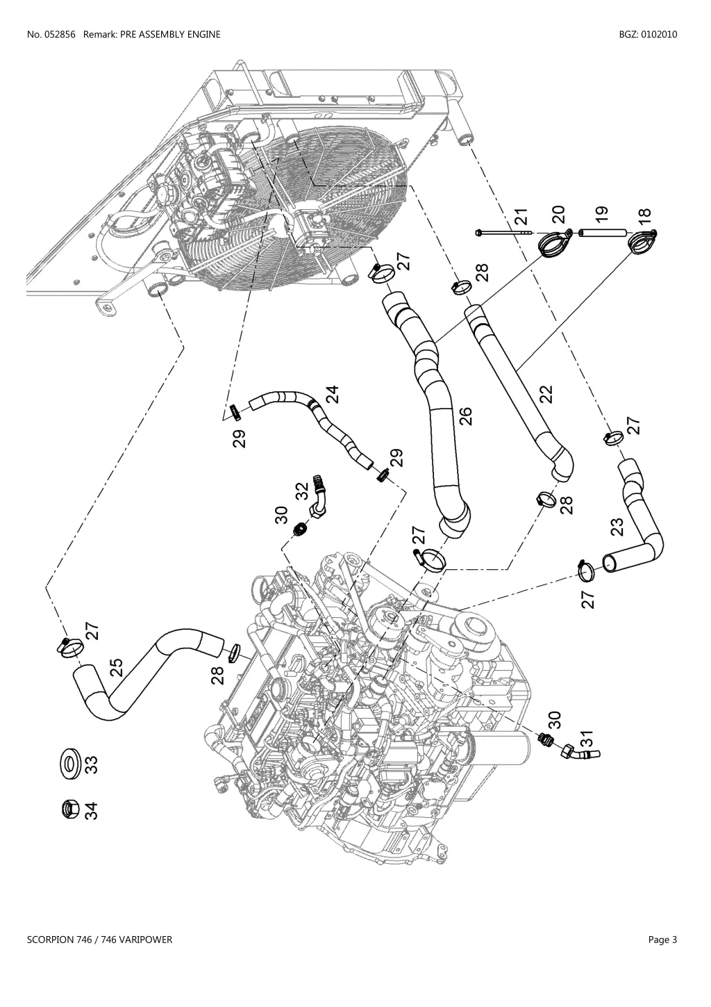 no 052856 remark pre assembly engine 2