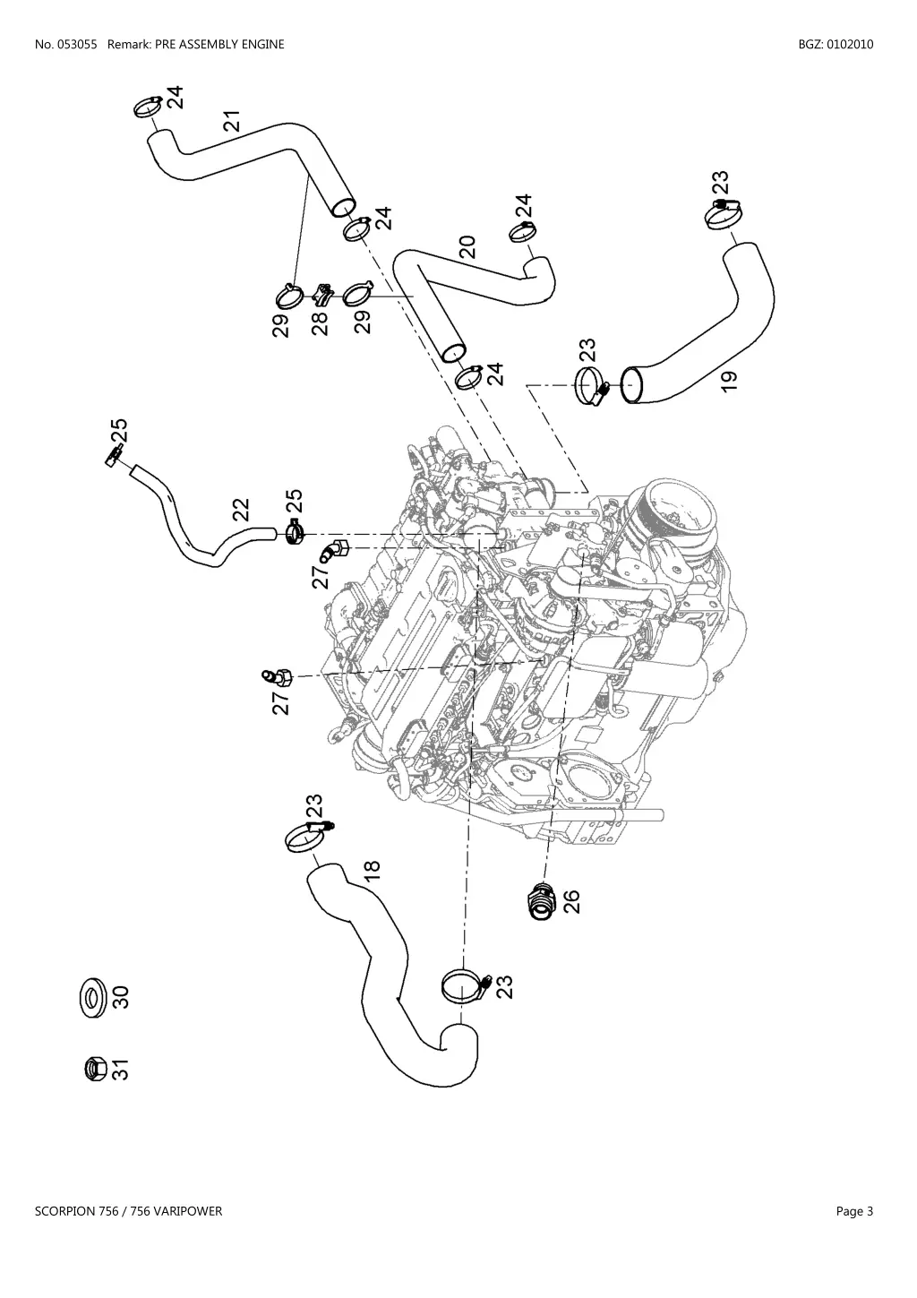 no 053055 remark pre assembly engine 2