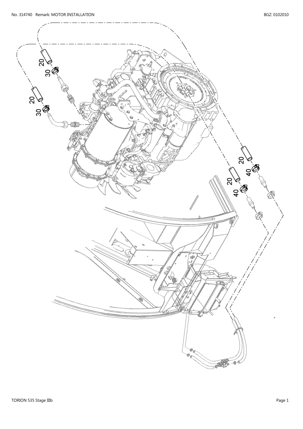 no 314740 remark motor installation