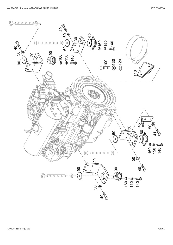 no 314742 remark attaching parts motor