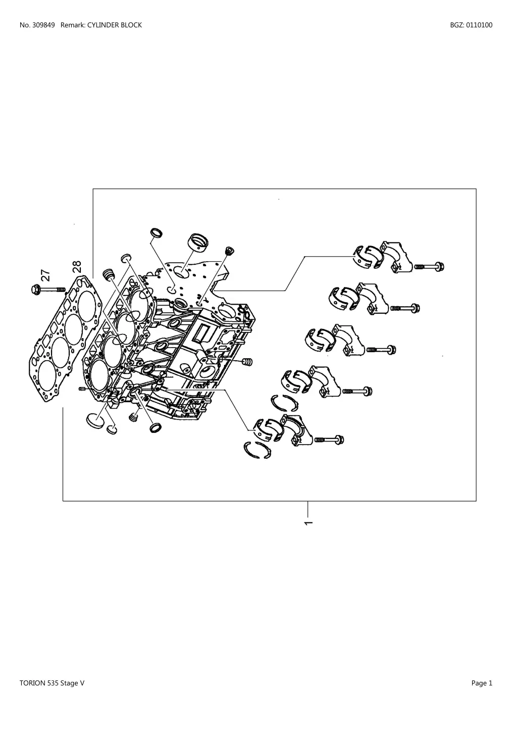 no 309849 remark cylinder block