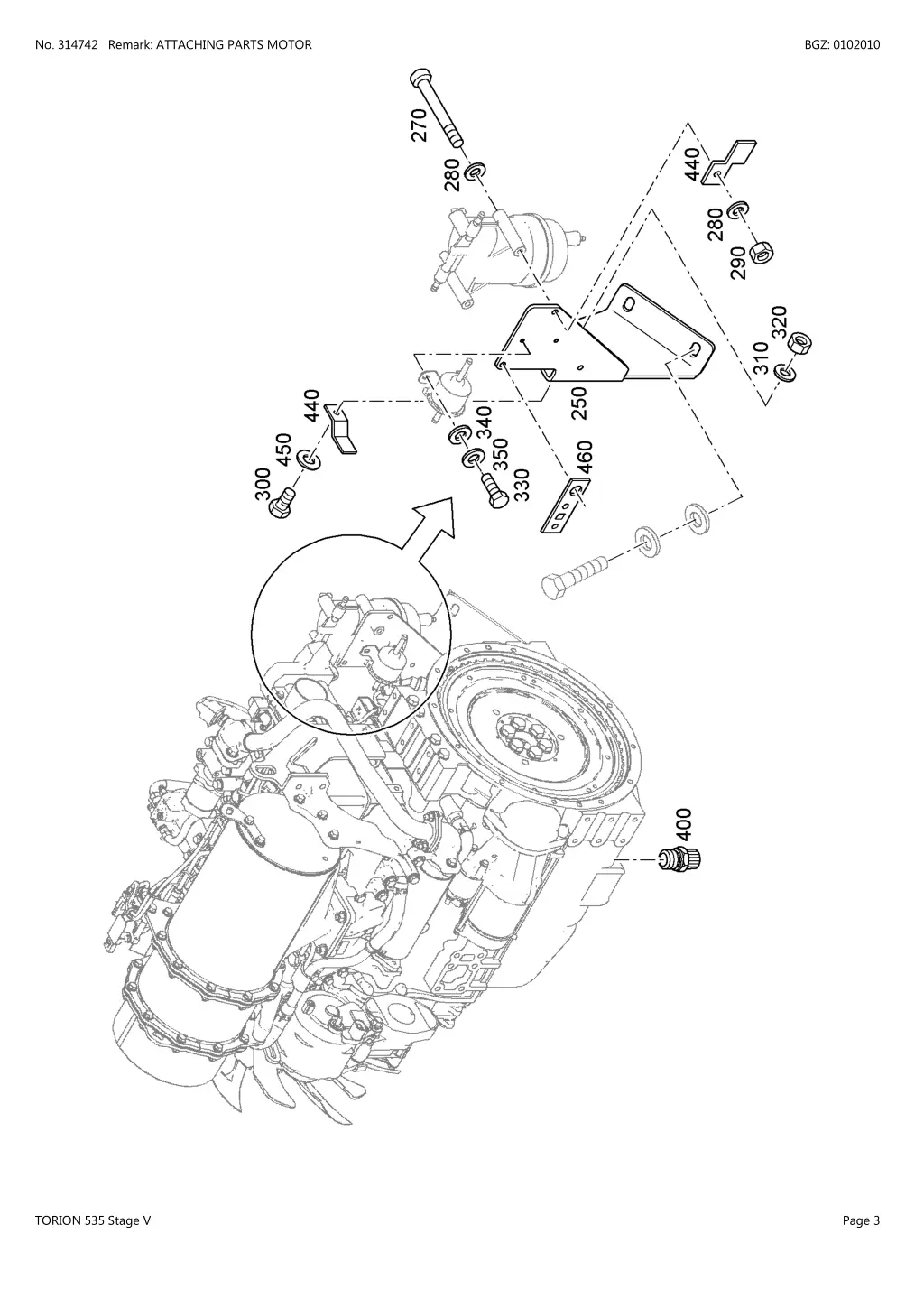 no 314742 remark attaching parts motor 2