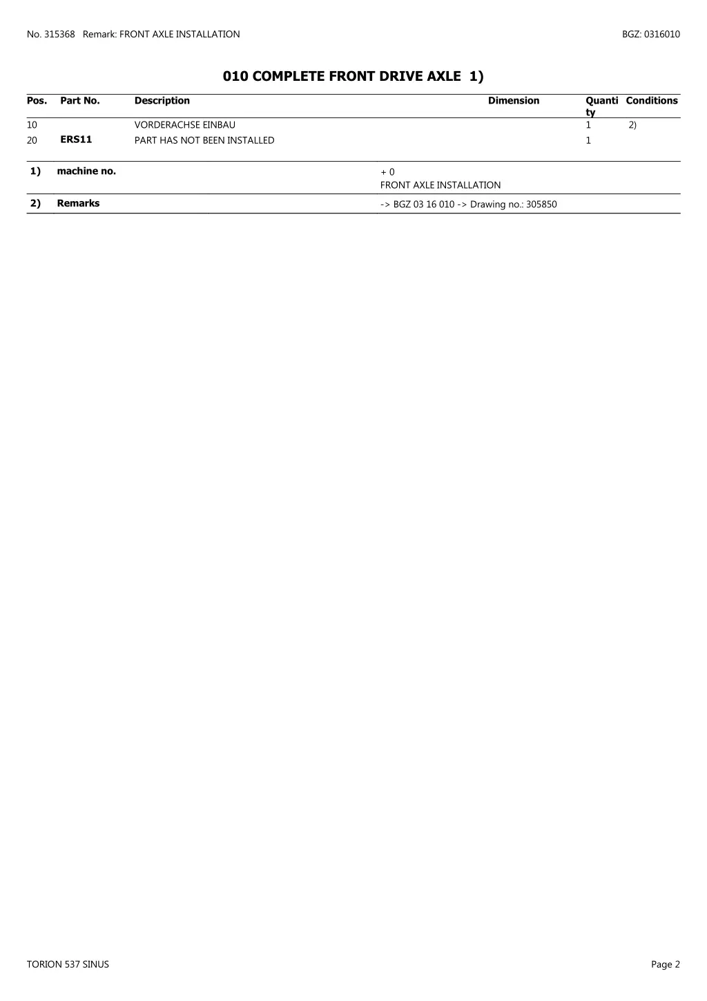 no 315368 remark front axle installation 1