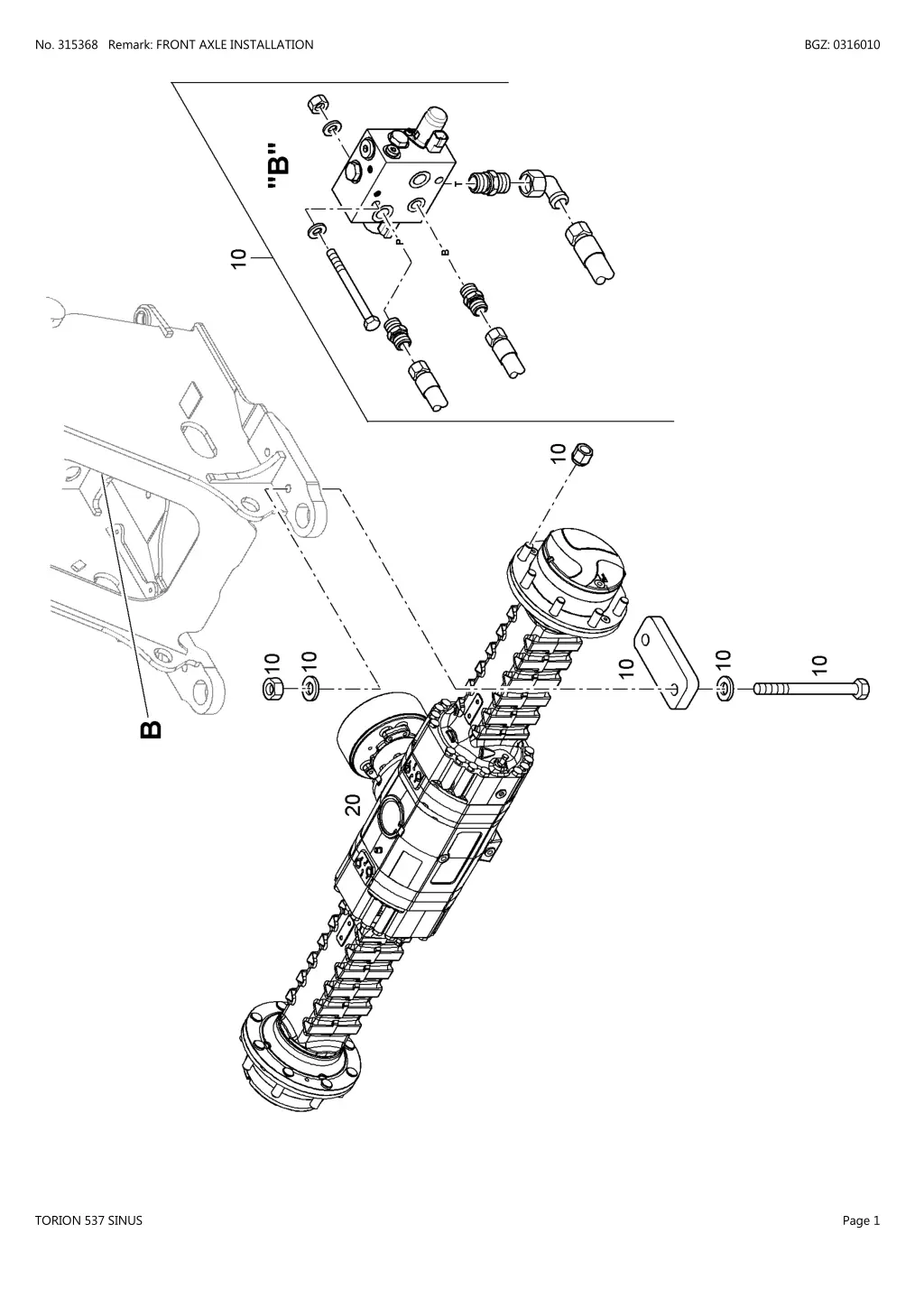 no 315368 remark front axle installation