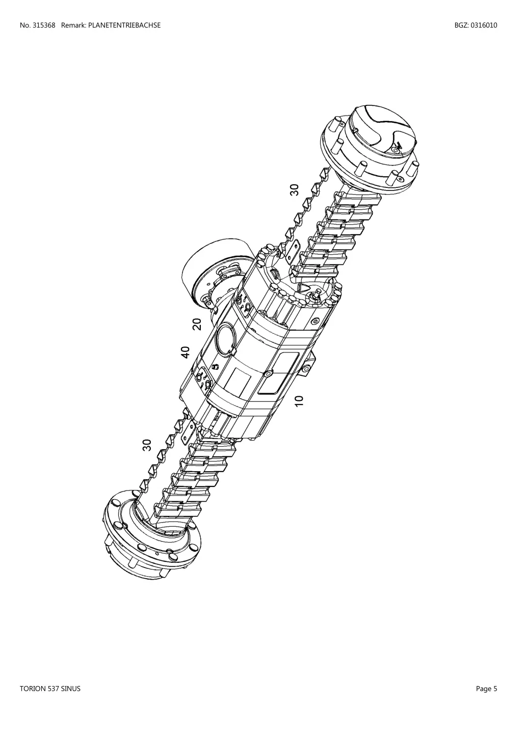 no 315368 remark planetentriebachse