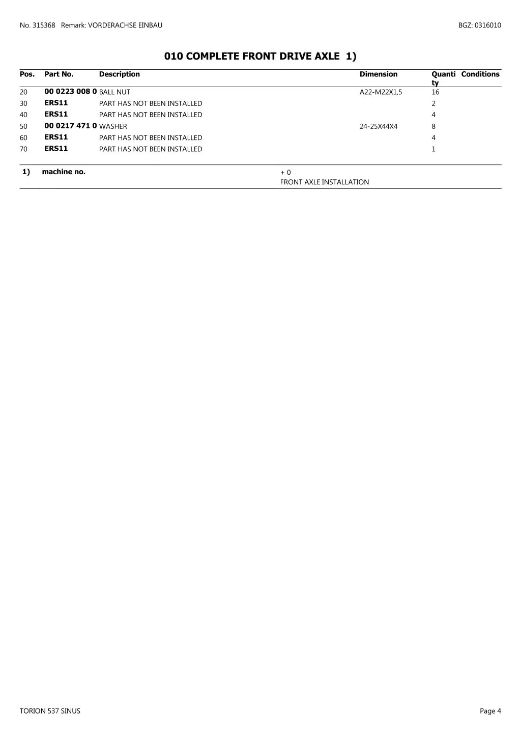 no 315368 remark vorderachse einbau 1