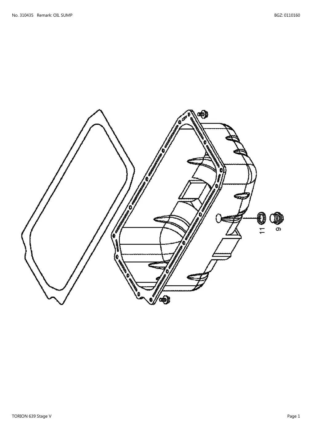 no 310435 remark oil sump