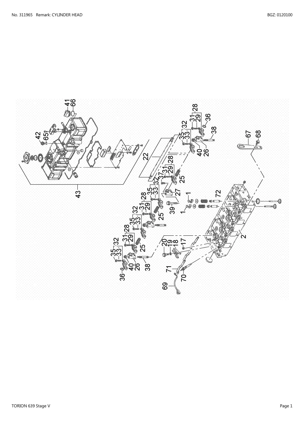 no 311965 remark cylinder head