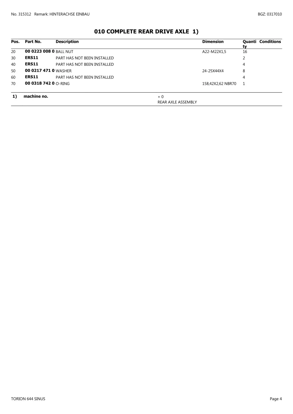 no 315312 remark hinterachse einbau 1