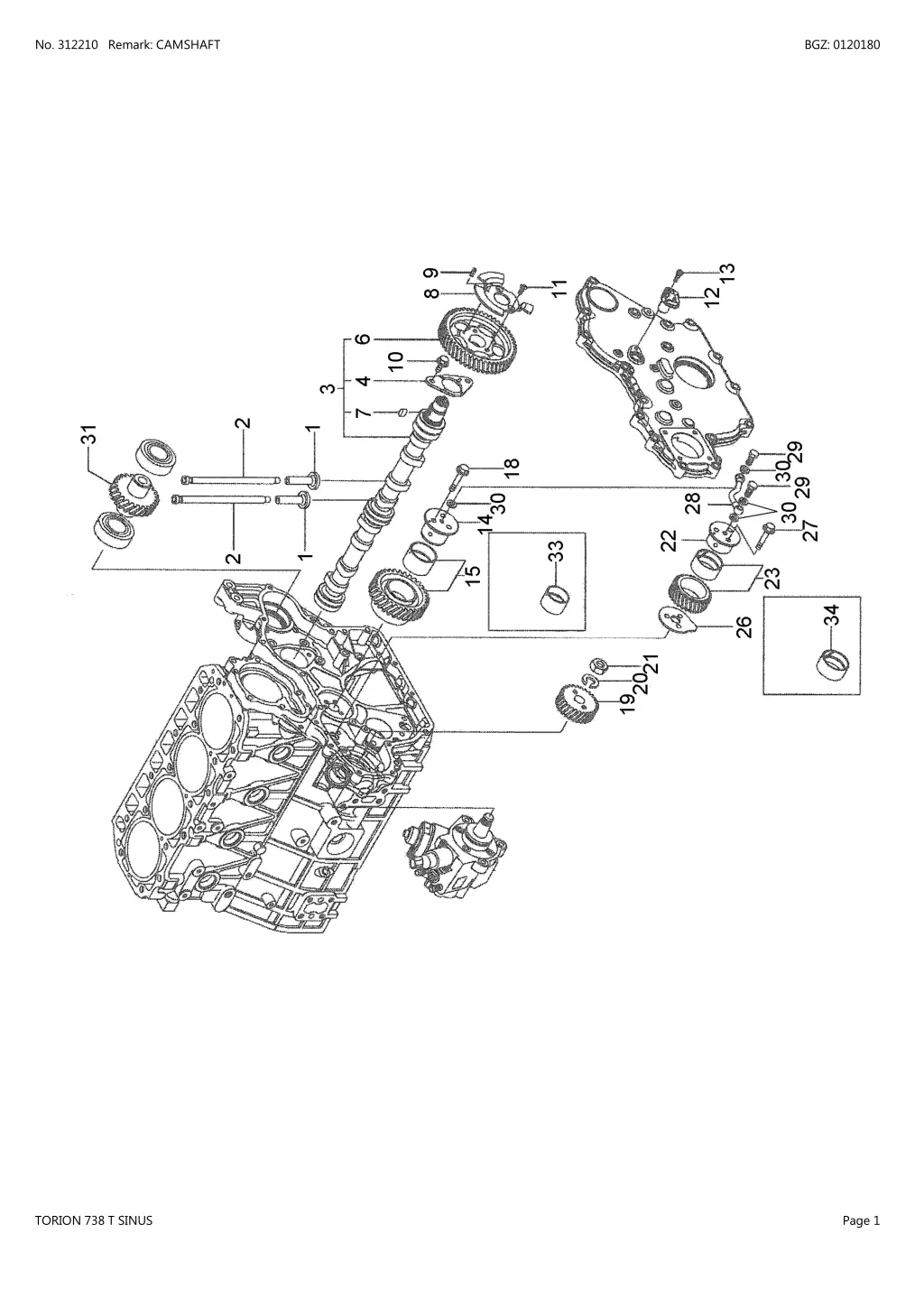 no 312210 remark camshaft