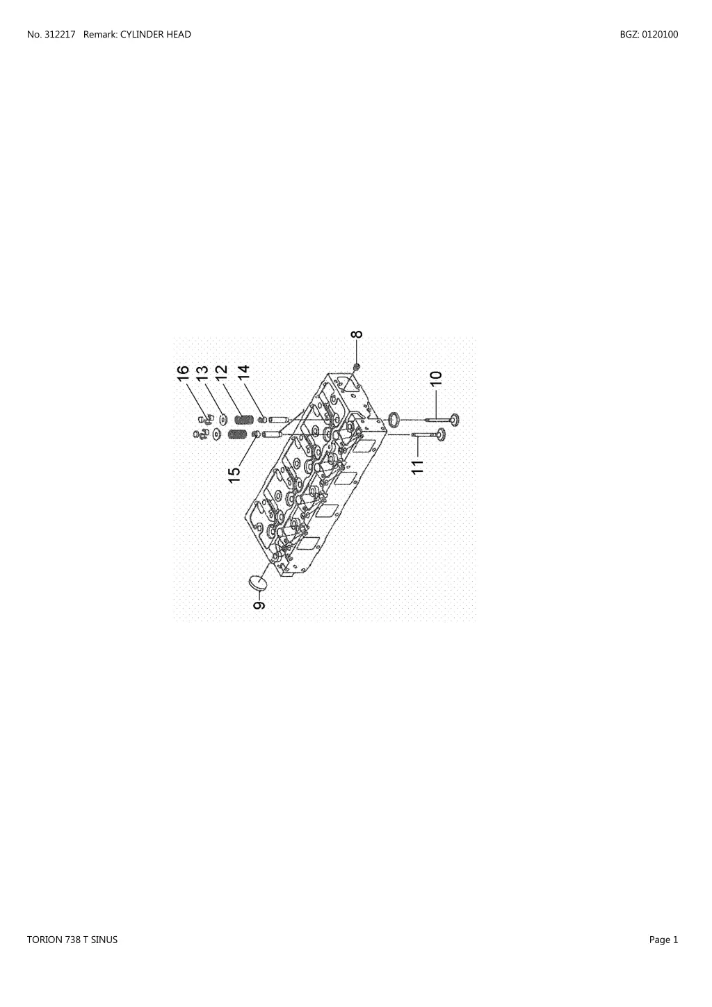 no 312217 remark cylinder head