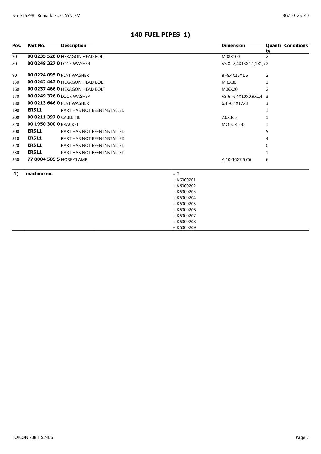 no 315398 remark fuel system 1