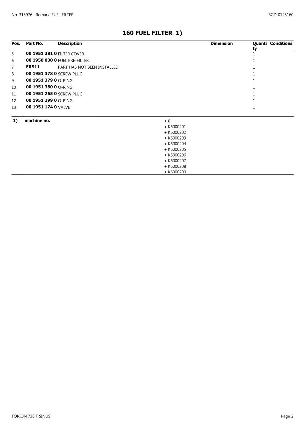 no 315976 remark fuel filter 1