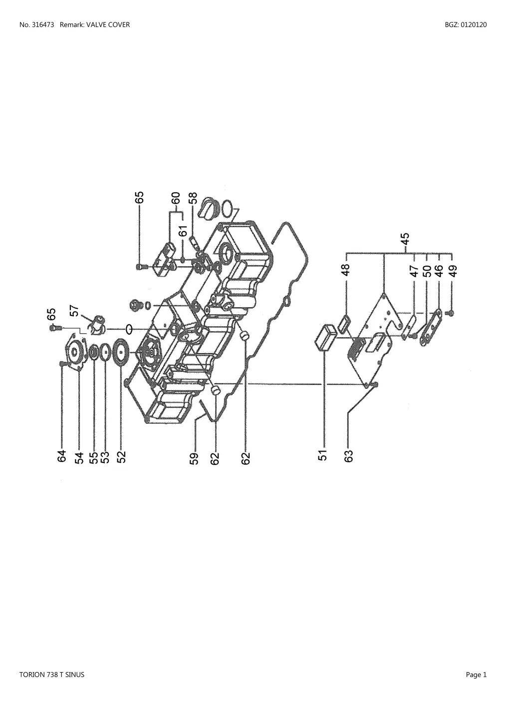 no 316473 remark valve cover