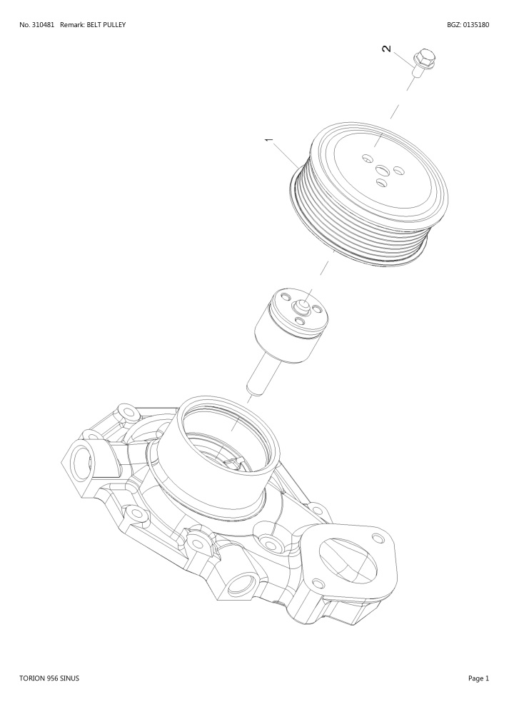 no 310481 remark belt pulley