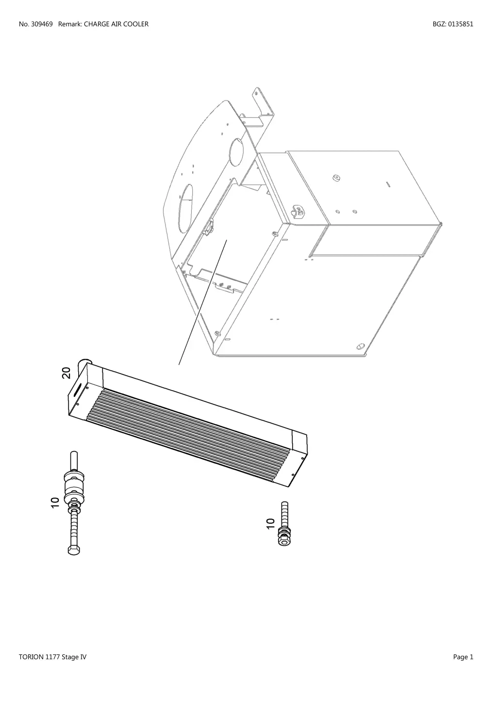 no 309469 remark charge air cooler