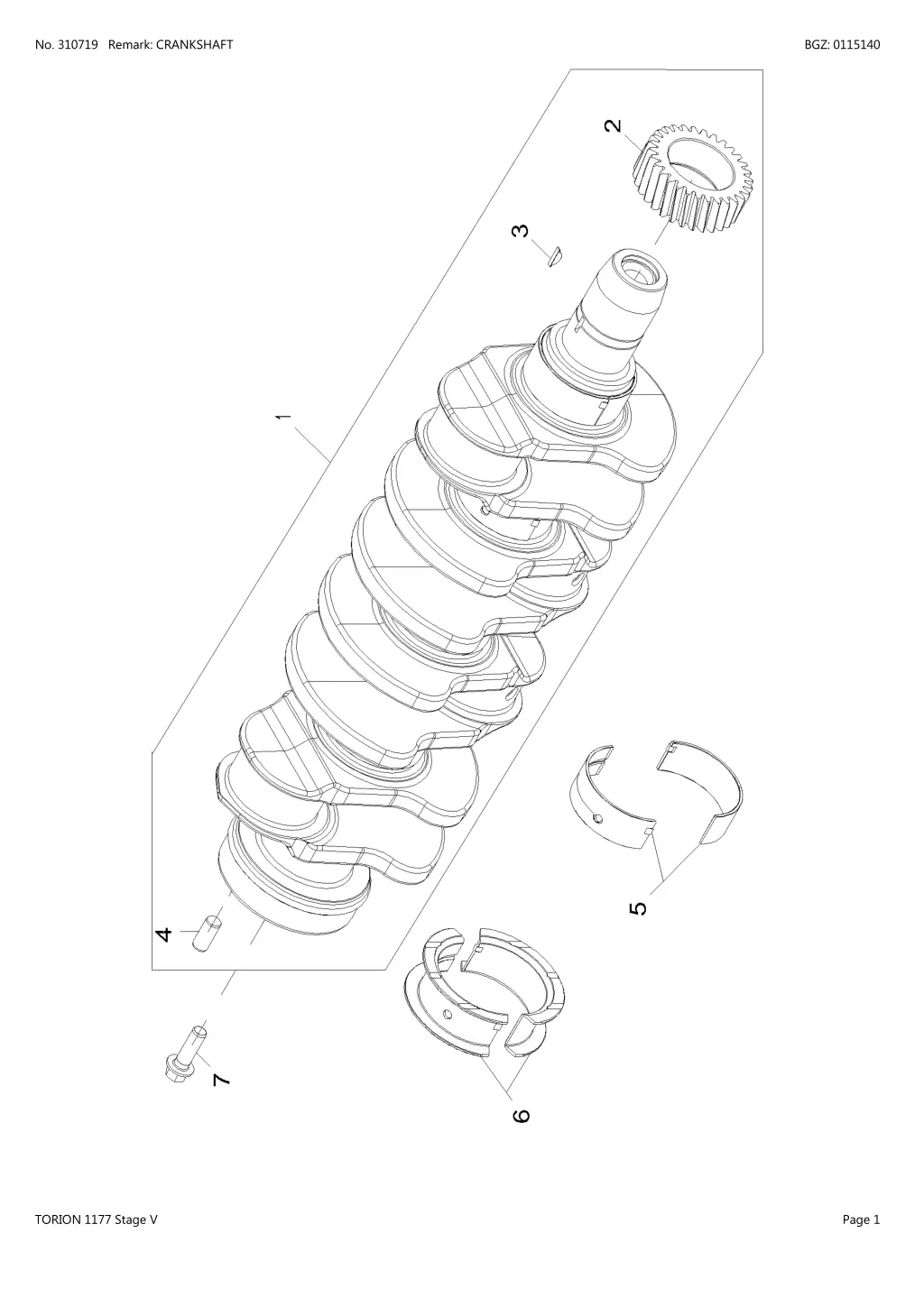 no 310719 remark crankshaft