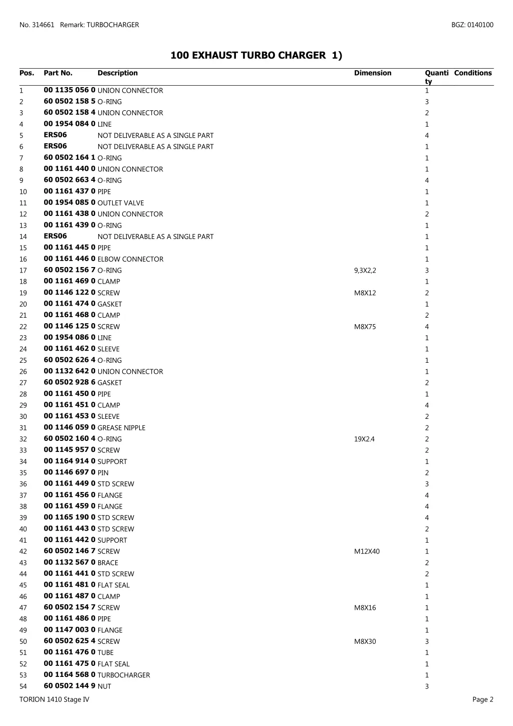 no 314661 remark turbocharger 4