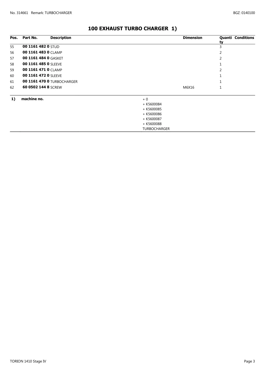 no 314661 remark turbocharger 5