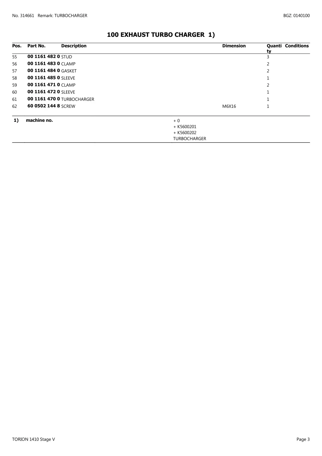 no 314661 remark turbocharger 2