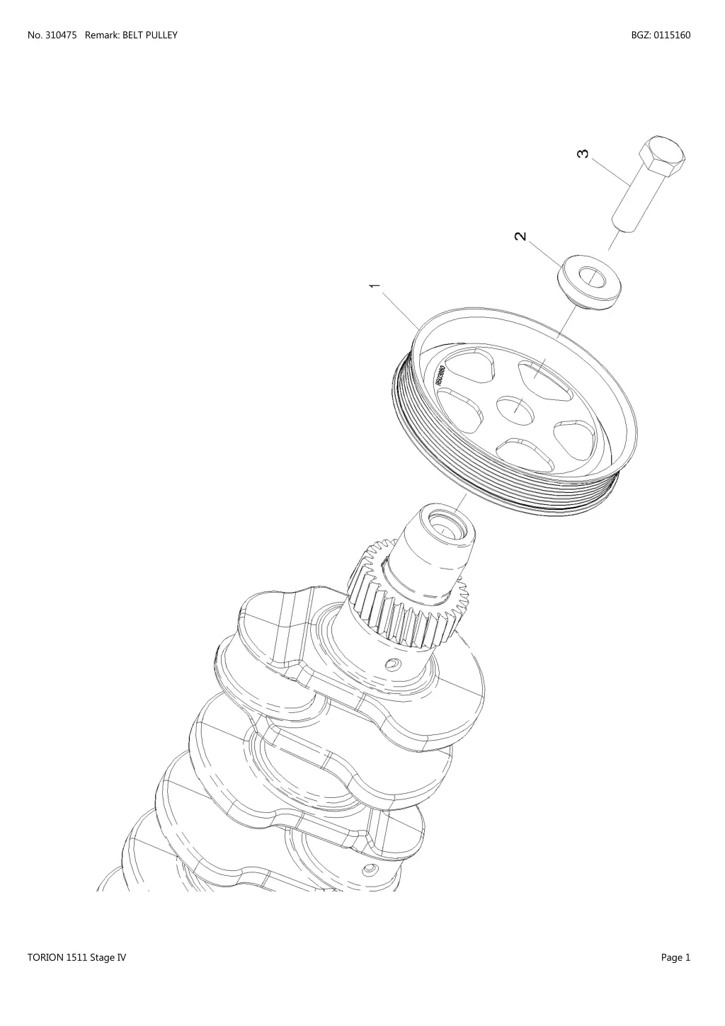 no 310475 remark belt pulley