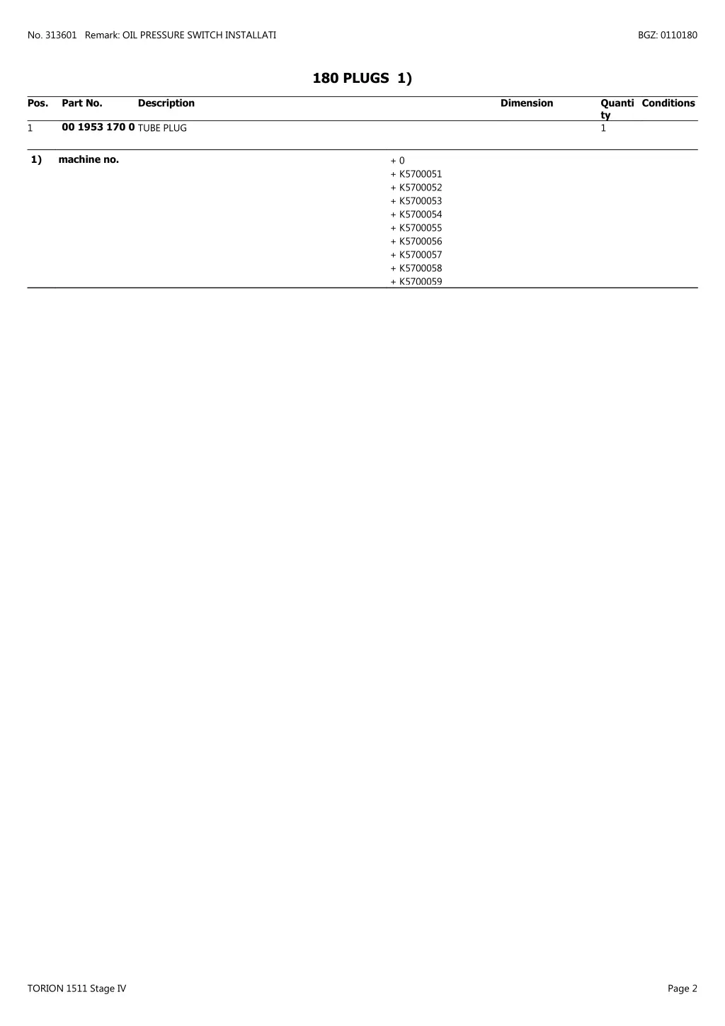 no 313601 remark oil pressure switch installati 1