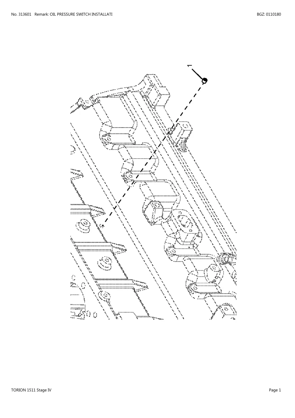 no 313601 remark oil pressure switch installati