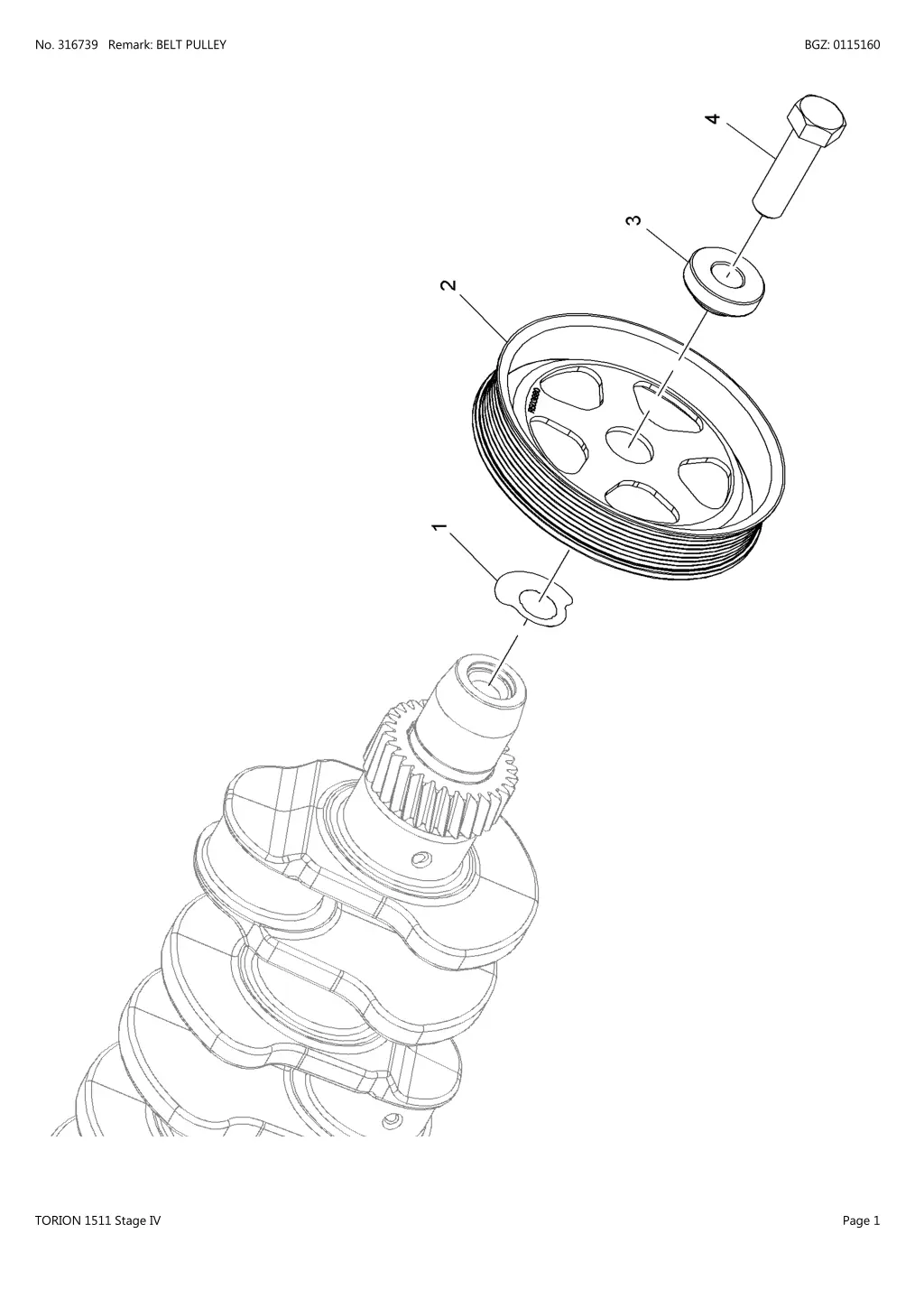 no 316739 remark belt pulley