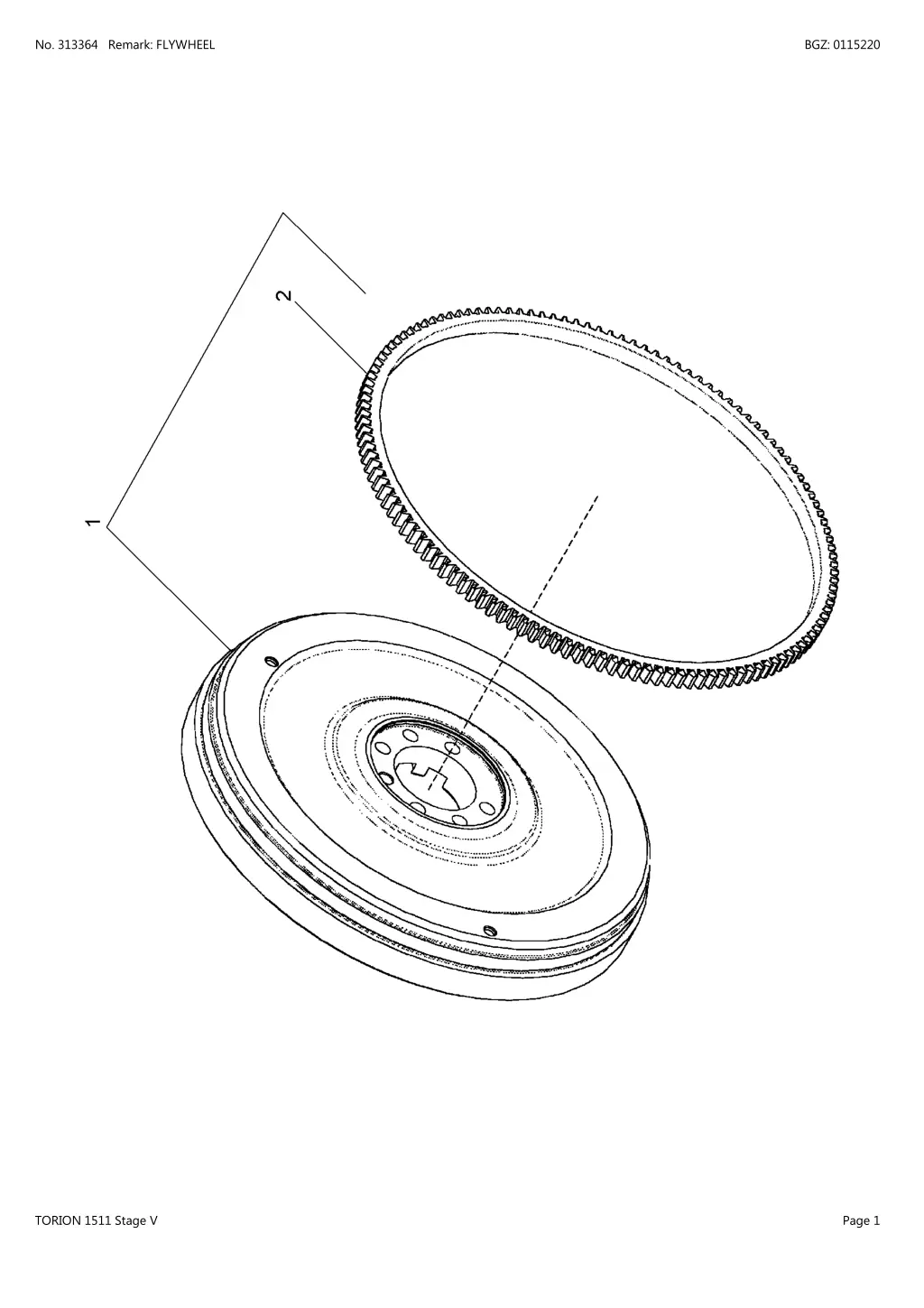 no 313364 remark flywheel