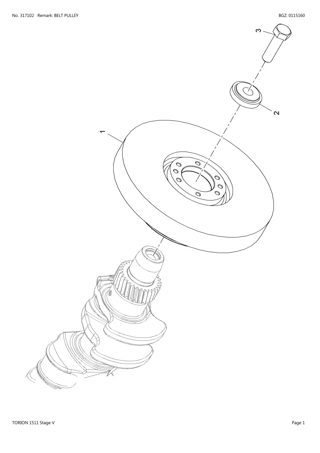 no 317102 remark belt pulley