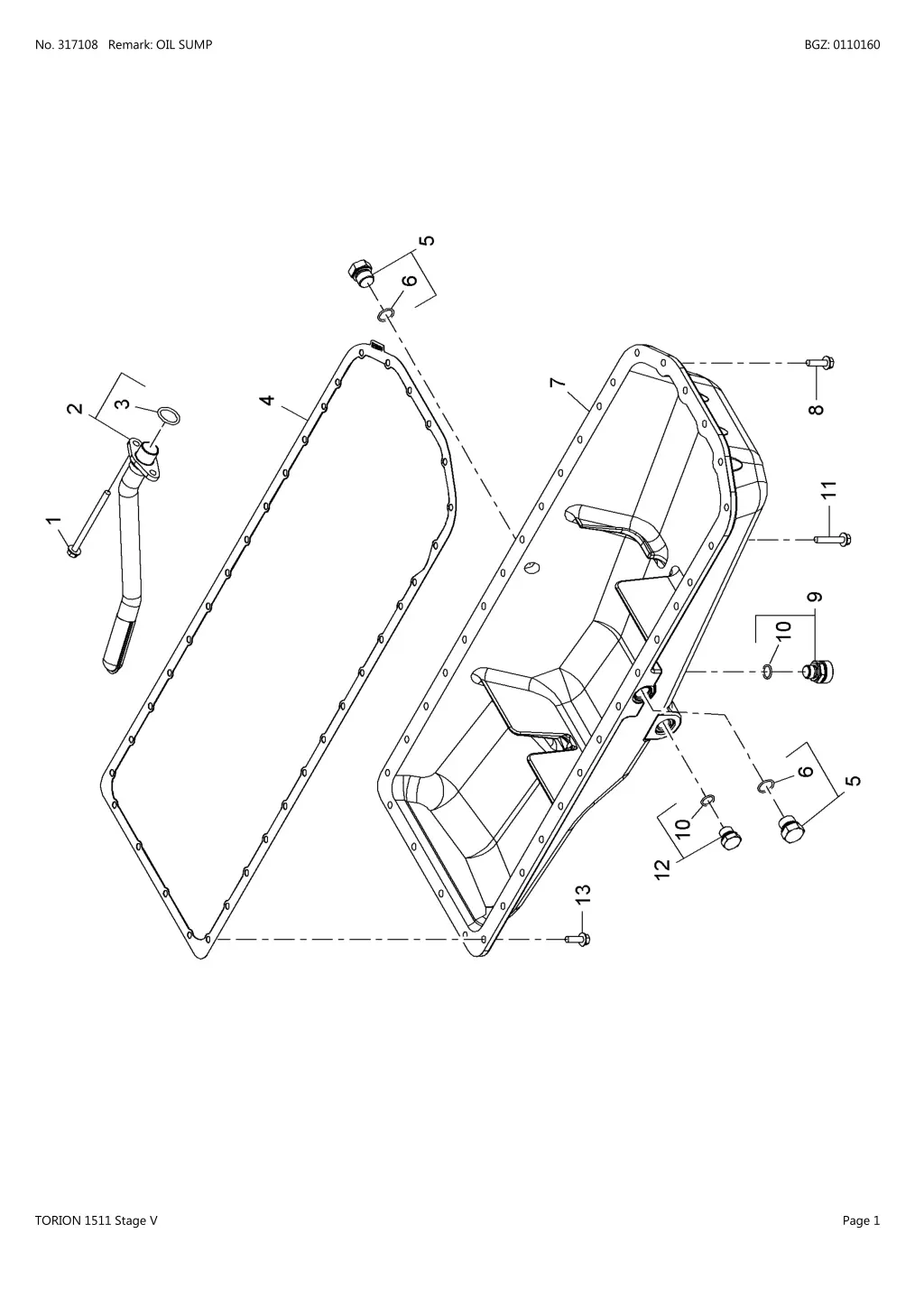 no 317108 remark oil sump