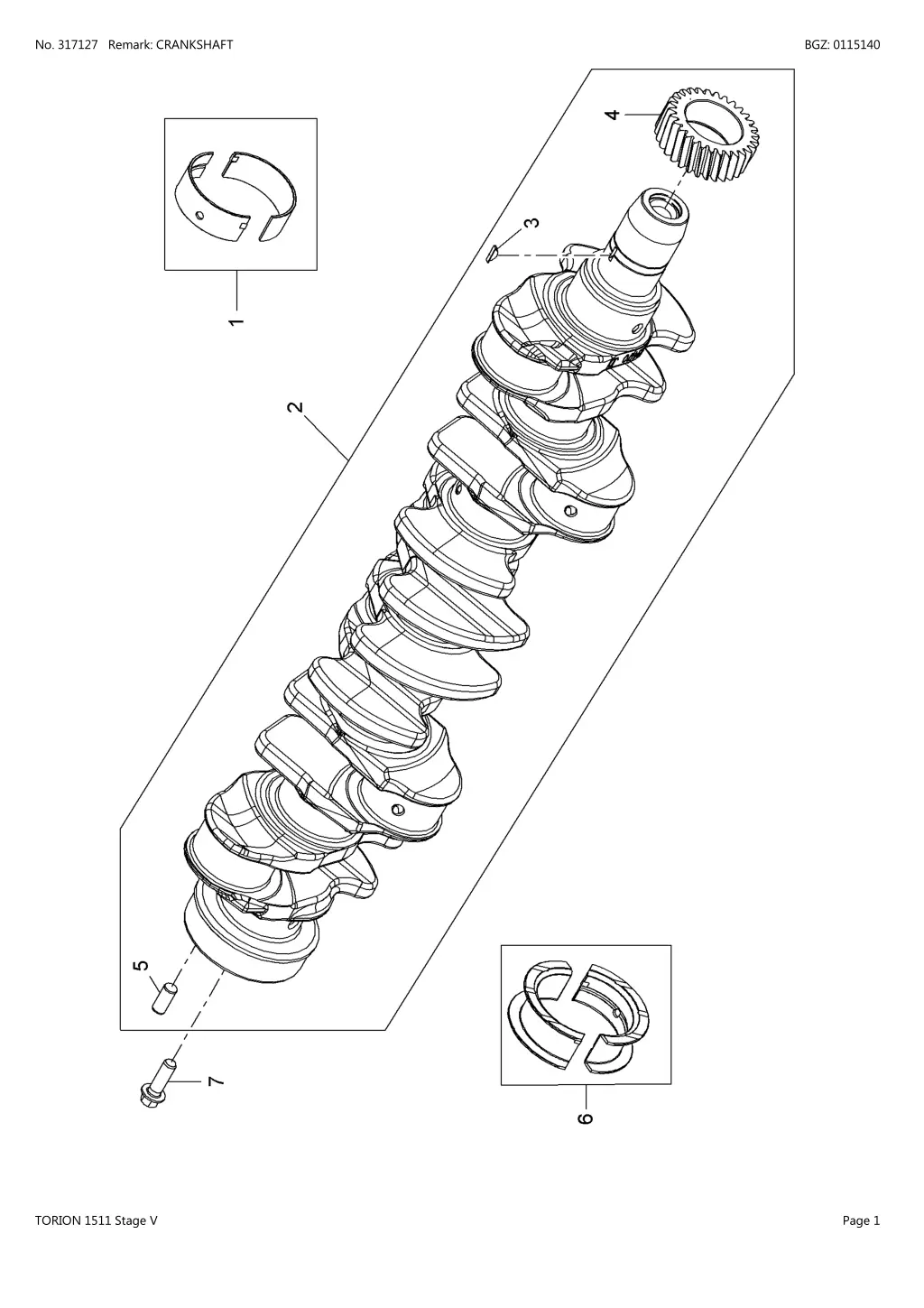 no 317127 remark crankshaft