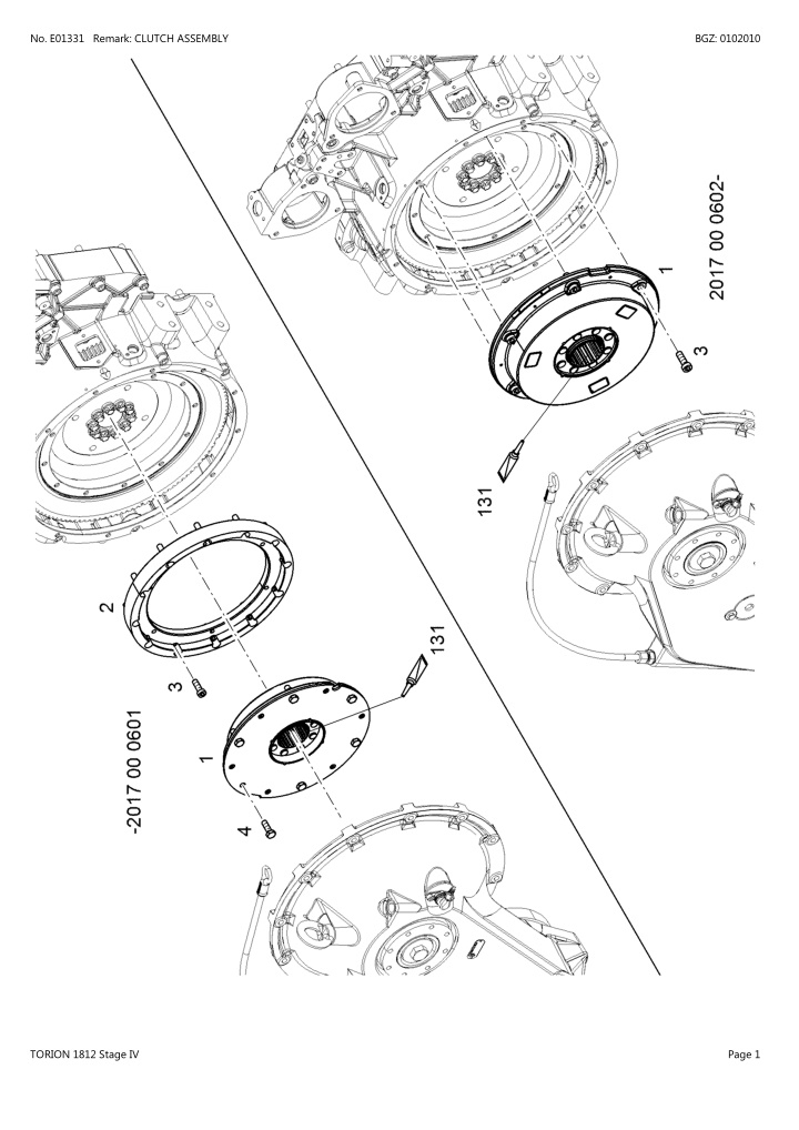 no e01331 remark clutch assembly