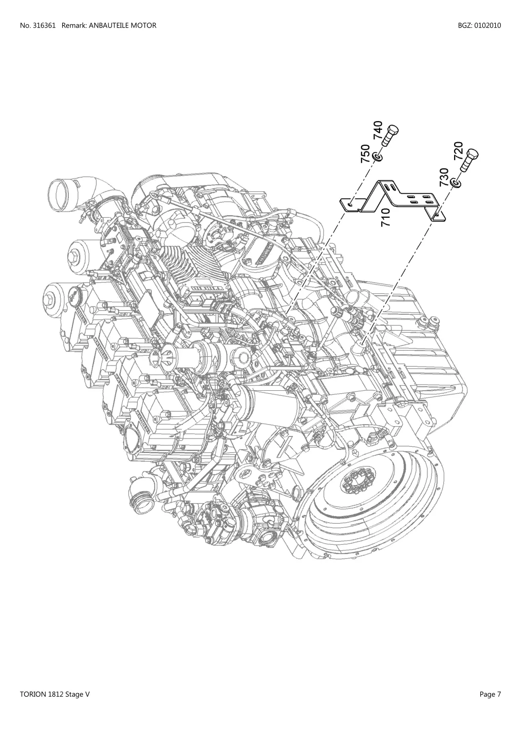 no 316361 remark anbauteile motor 4