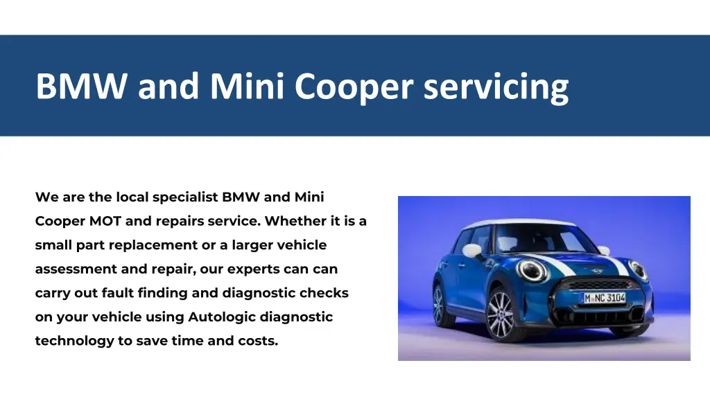 bmw and mini cooper servicing