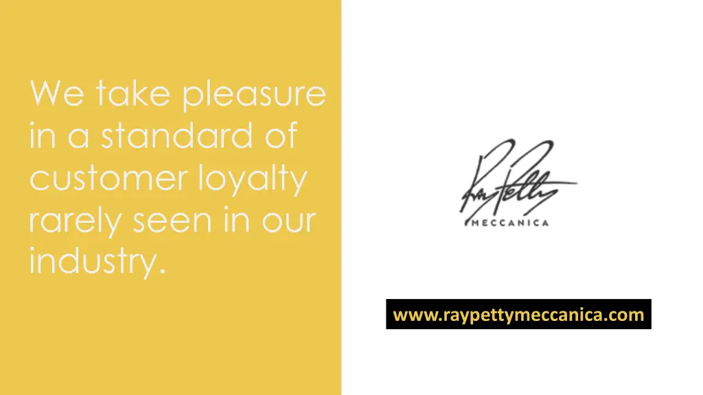 we take pleasure in a standard of customer
