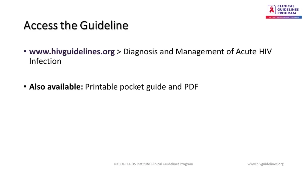 access the guideline access the guideline