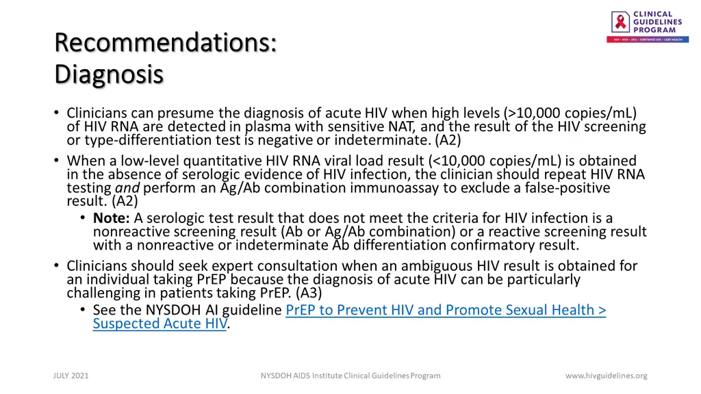 recommendations recommendations diagnosis