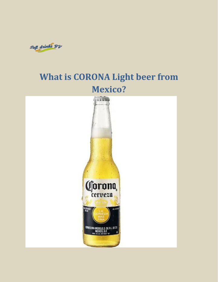 what is corona light beer from mexico