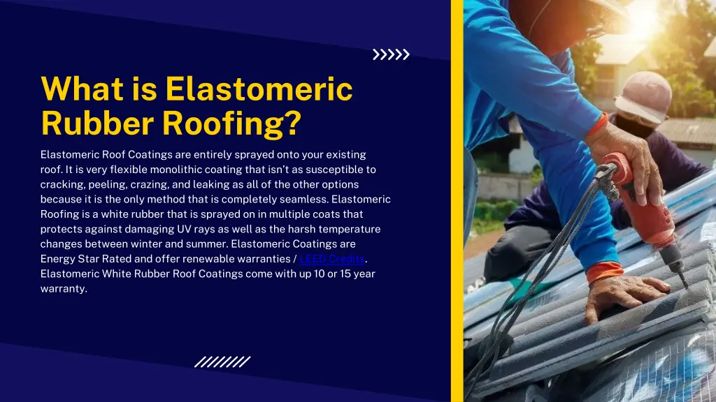 what is elastomeric rubber roofing