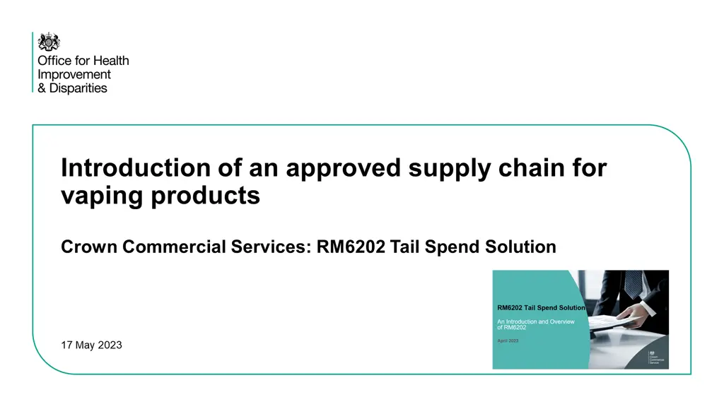 introduction of an approved supply chain