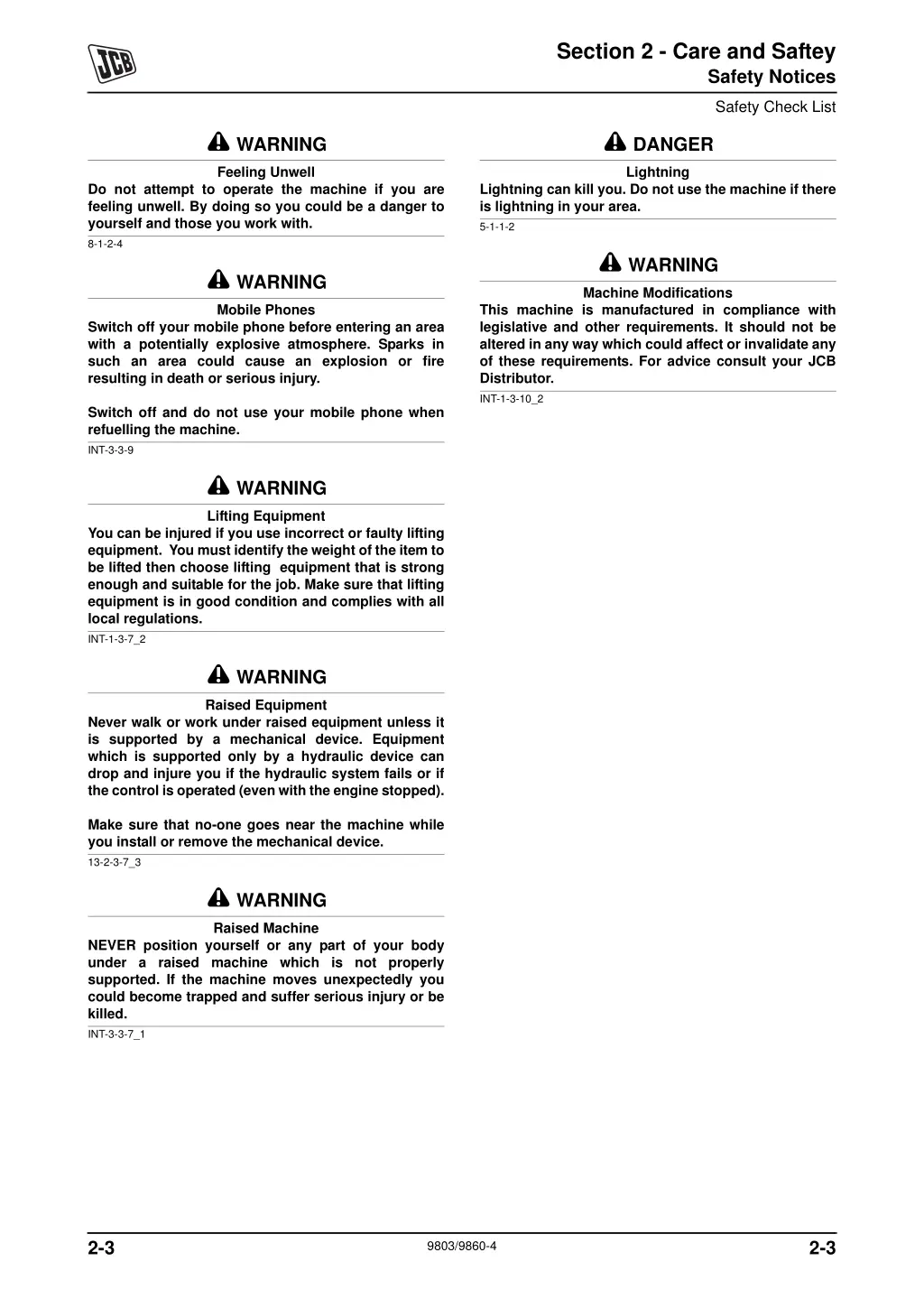 section 2 care and saftey 2