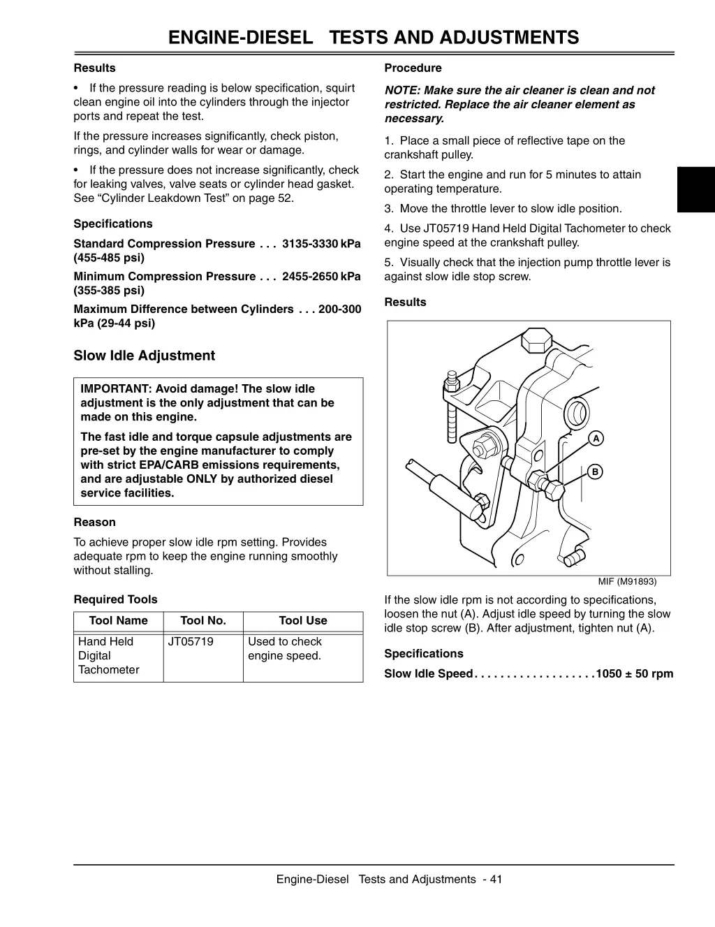 engine diesel tests and adjustments 1