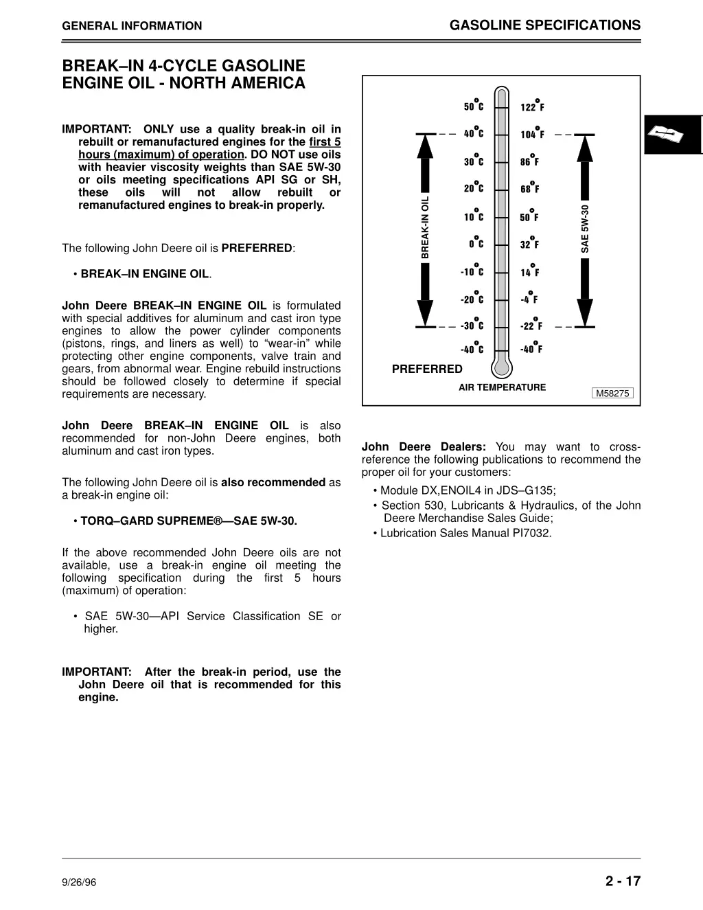 gasoline specifications 2