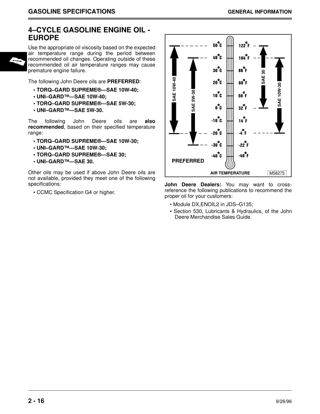 gasoline specifications 1