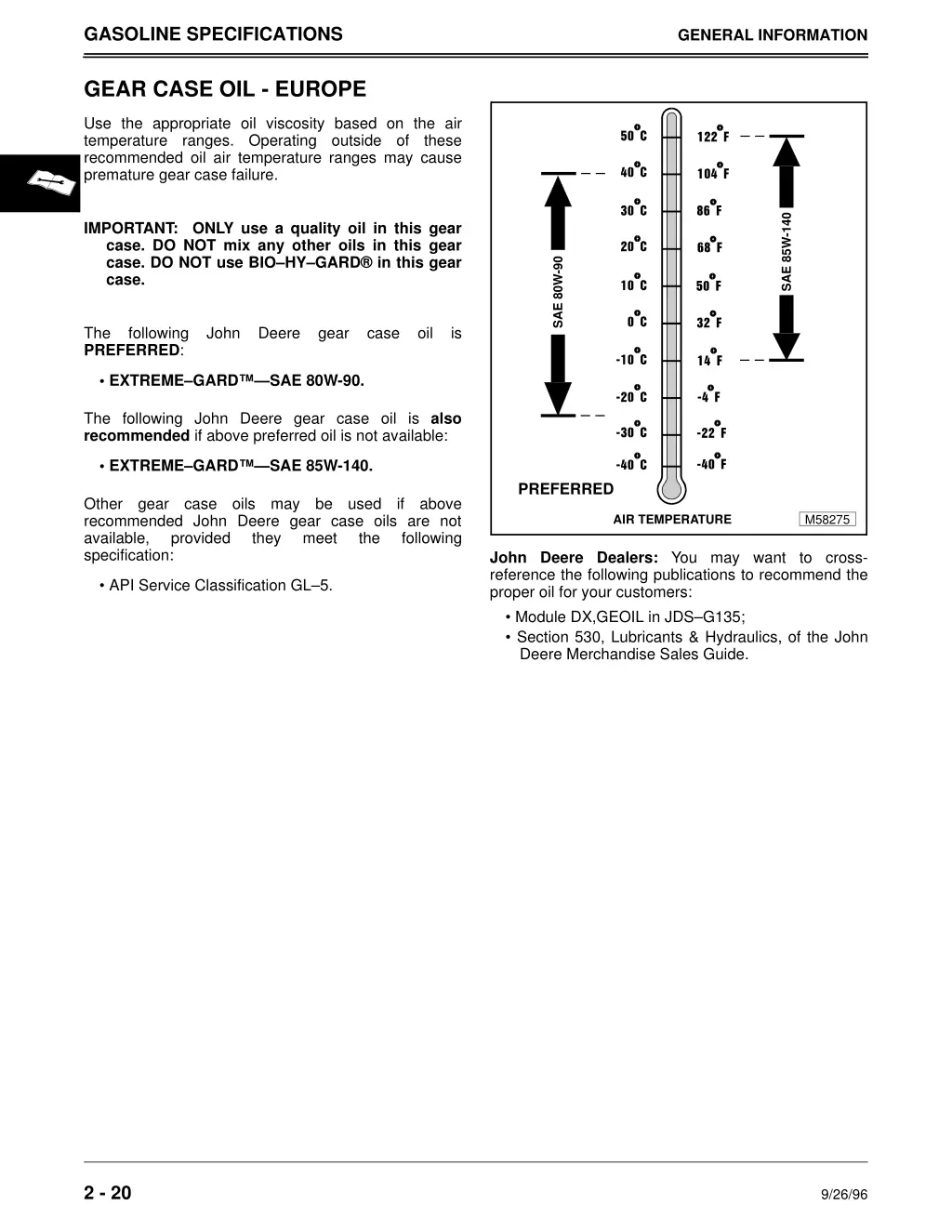 gasoline specifications 5