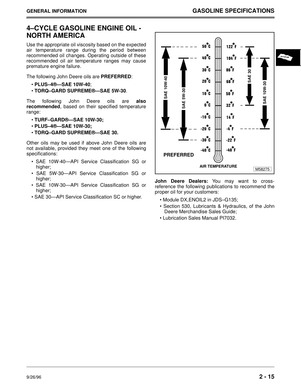 gasoline specifications